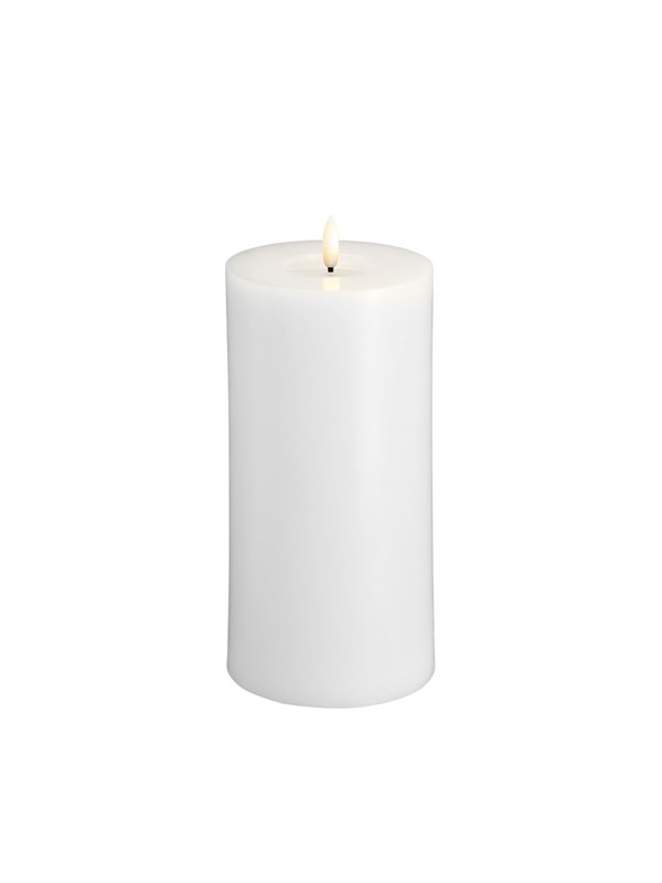 Moods &amp; More LED pillar candle - Melted Classic white - 99x200 mm