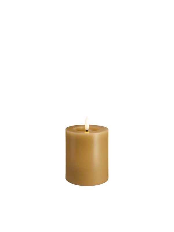 Moods & More LED pillar candle - Melted Honey mustard - 74x100 mm