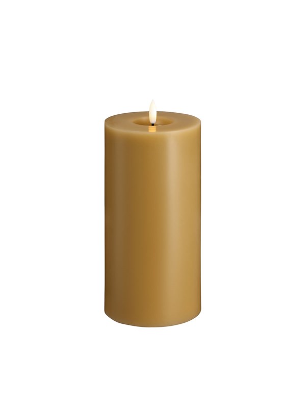 Moods & More LED pillar candle - Melted Honey mustard - 99x200 mm