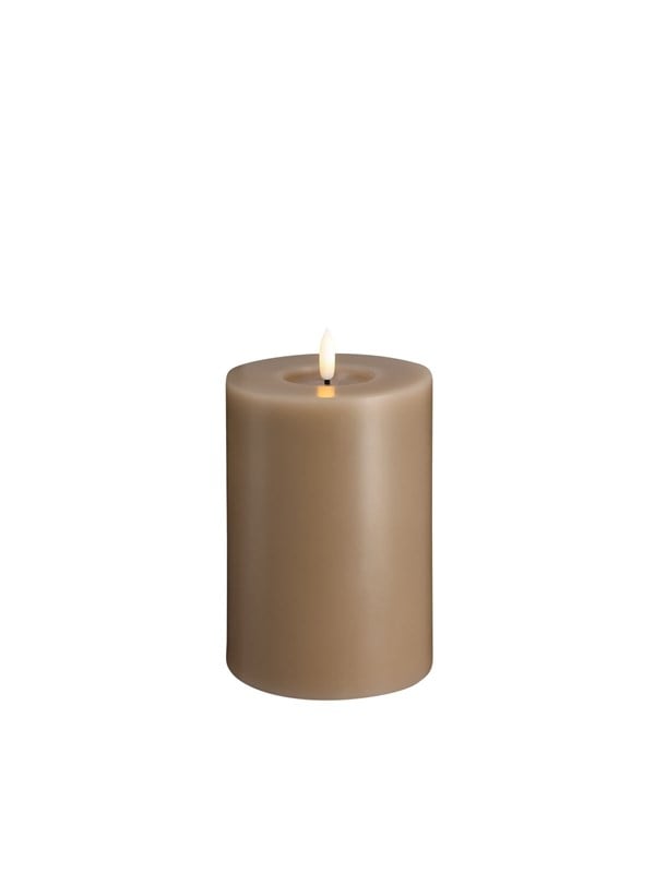 Moods & More LED pillar candle - Melted Sand - 99x150 mm