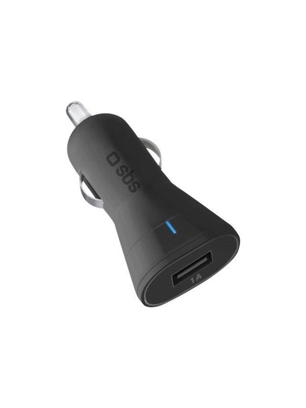 SBS billaddare med 1A USB A - Svart