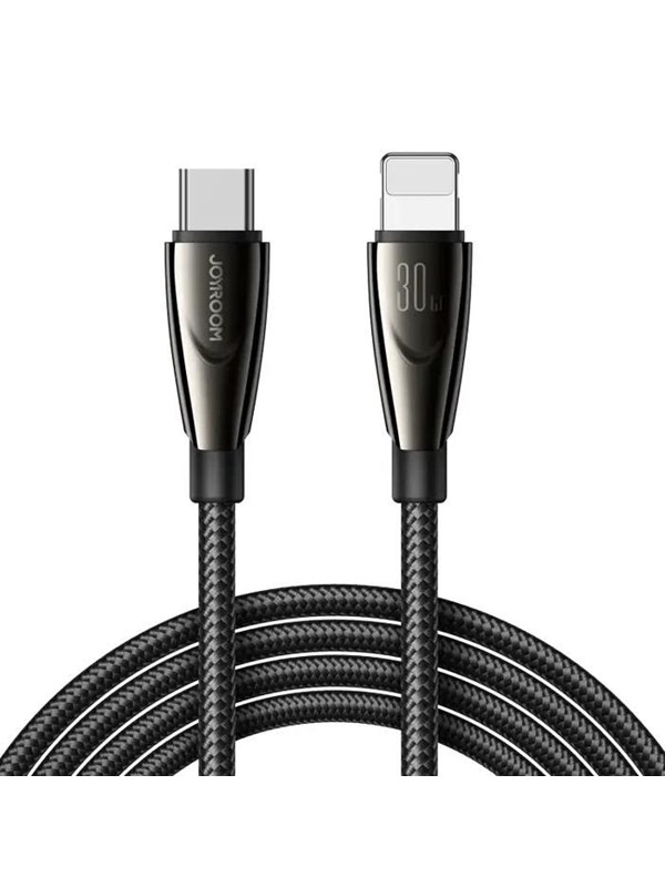 Produktfoto för Joyroom USB-C till Lightning-kabel Snabbladdning 30W, 1,2m - Svart