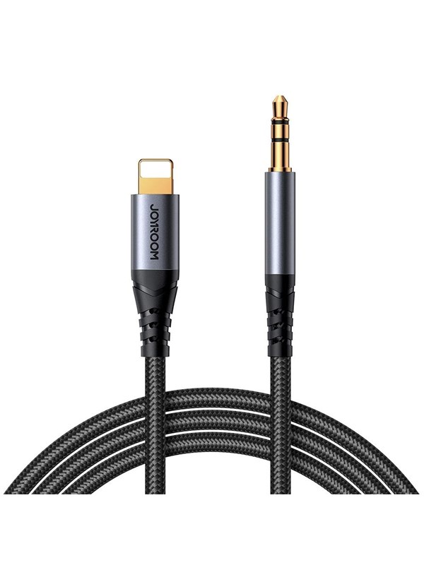 Produktfoto för Joyroom Lightning Ljud Kabel AUX 3.5 mm minijack 1.2m - Svart