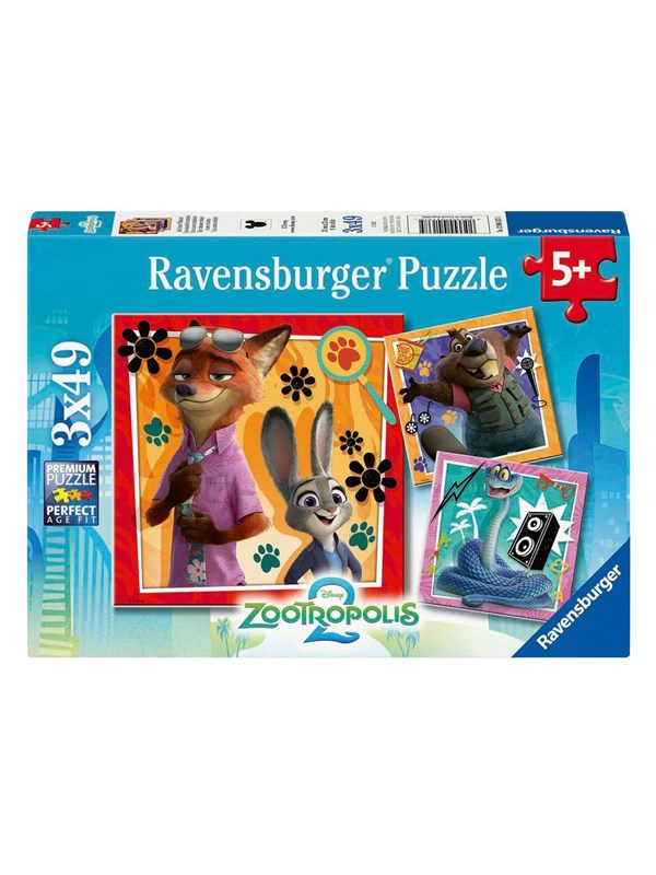 Ravensburger Jigsaw Puzzle Zootopia 2 - 3x49 pcs. 2D Pussel