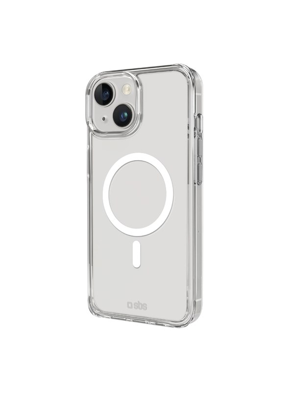 SBS Rigid transparent fodral kompatibelt med MagSafe-laddning för iPhone 15 - Genomskinlig