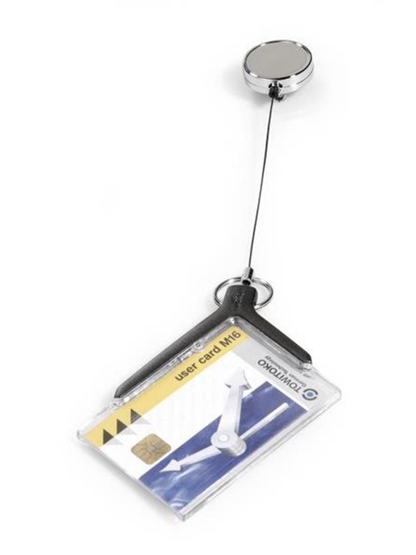 Produktfoto för Kortholder deluxe med yoyo Durable 8307 til plastkort (10 stk.)