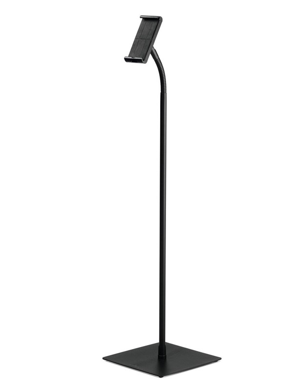 DURABLE Golvstativ med hållare för surfplattor i storlek 7-13". Tillverkad av flamskyddande material med flexibel kulled och böjbar arm.