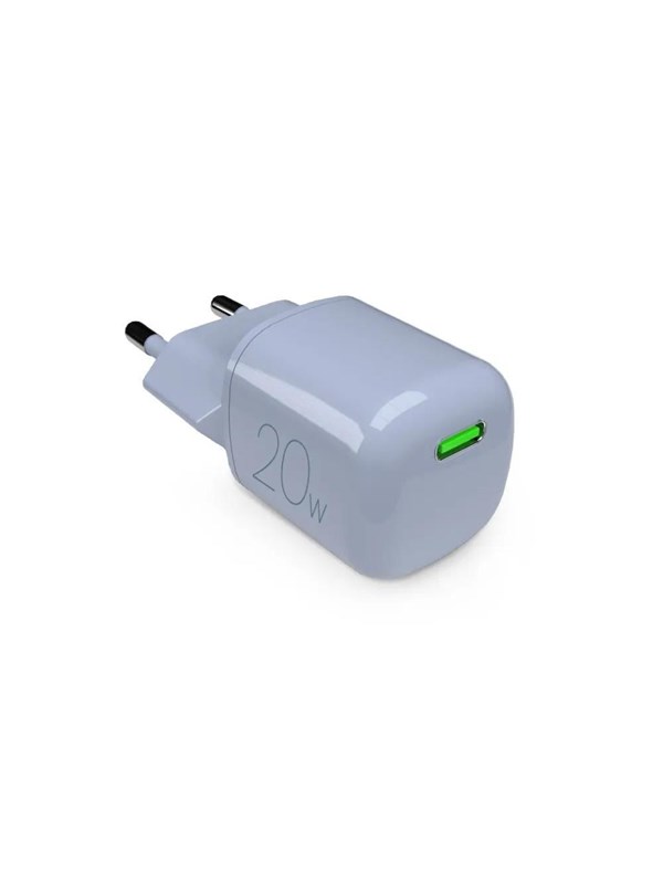 Puro SBS  MiniPro 20W USB-C väggladdare - GAN-teknik - Blå