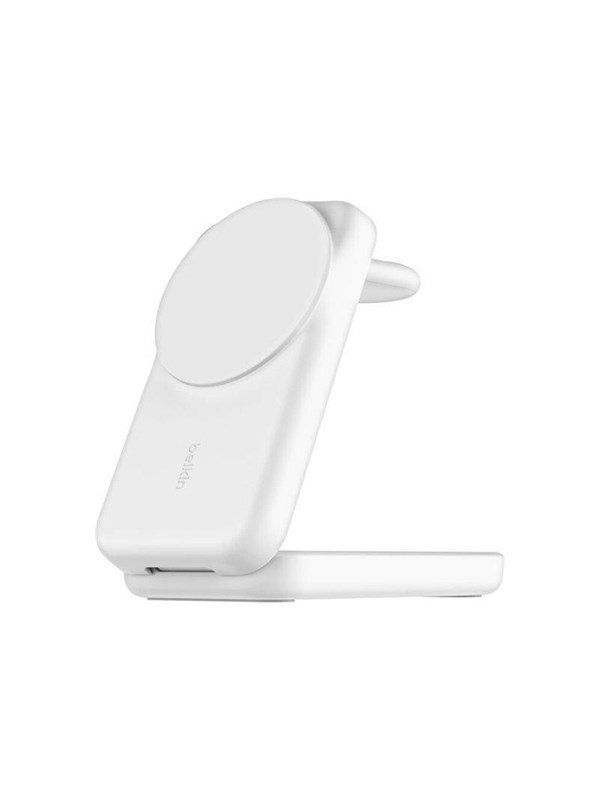 Belkin UltraCharge wireless charging stand - 3-in-1 magnetic foldable with Qi2 - + AC power adapter - 25 Watt - MFI Certified