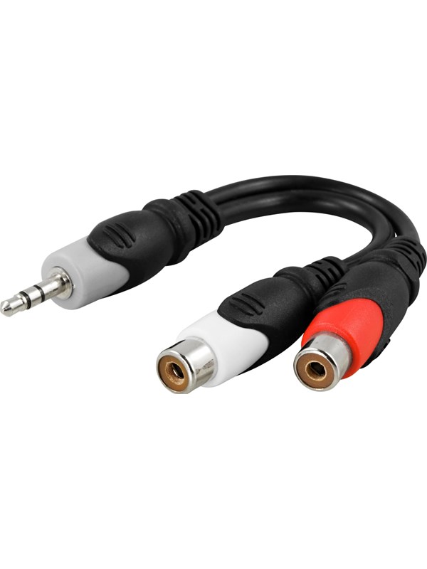 InLine 2 x RCA female - 3.5 mm male cable 20 cm