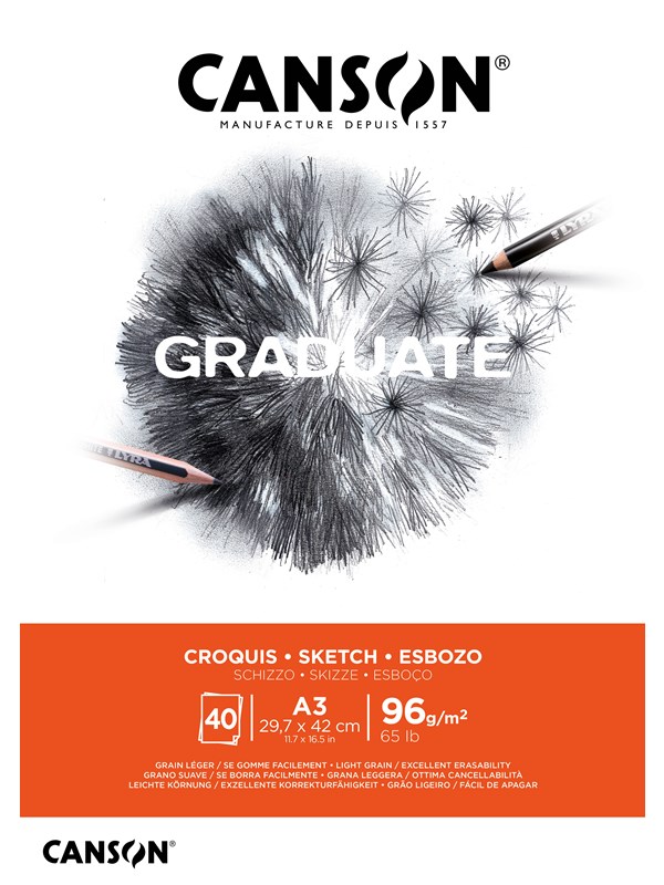 Canson Graduate Sketch Pad A3 96G 40 SH - Köp för SEK 122 - Spara 20%