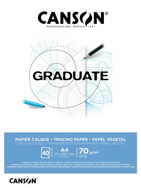 Canson Graduate Tracing Paper Pad Satin A3 70G 40 SH - Köp för SEK 111 - Spara 20%
