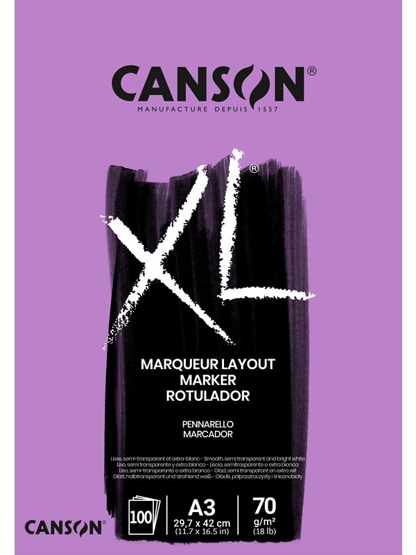 Canson XL Marker VS A3 70G Pad 100 SH