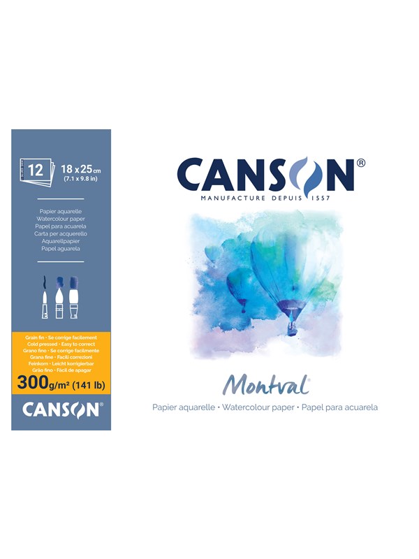 Canson Montval CP 18x25 cm 300G Pad 12 SH