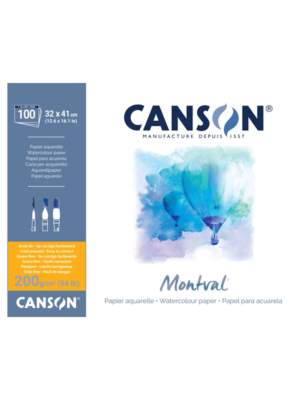 Canson Montval CP 32x41 cm 200G Pad 100 SH