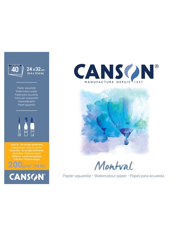 Canson Montval CP 24x32 cm 200G Pad 40 SH