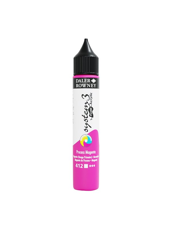 Daler-Rowney System3 Fluid Acrylic 29.5 ml Process Magenta