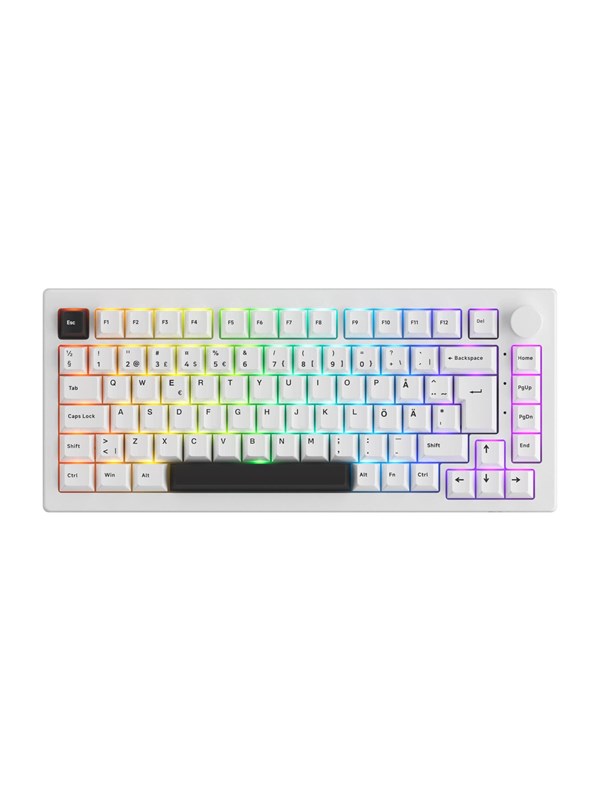 Akkogear 5075B Plus-S - Black&White - Akko V3 Lavender Purple Pro - Gaming Keyboard - Utan numpad - Universal - Vit