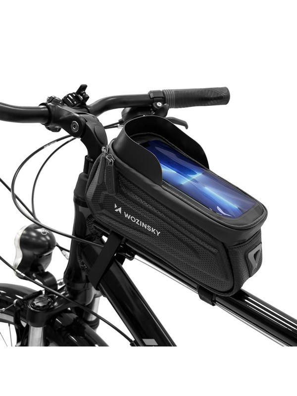 Wozinsky Bike Frame Bag with Phone Case 1.7L Black (WBB28BK)