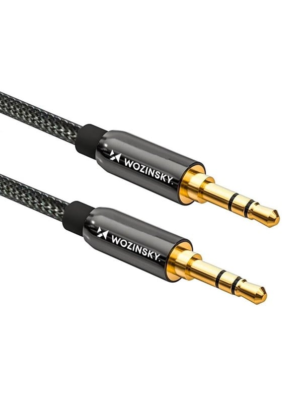 Produktfoto för Wozinsky 2xAUX Kabel Universal Mini Jack 3m - Svart