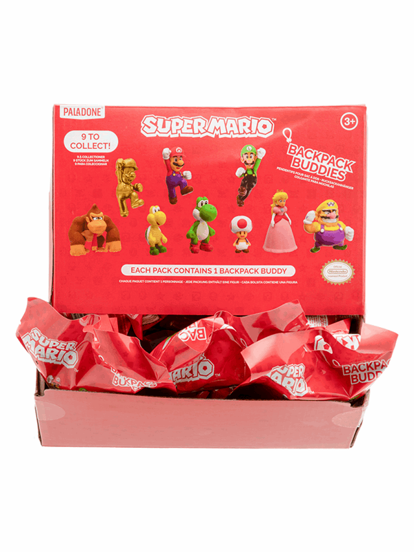 Paladone - SUPER MARIO BACKPACK BUDDIES CDU OF 24PCS