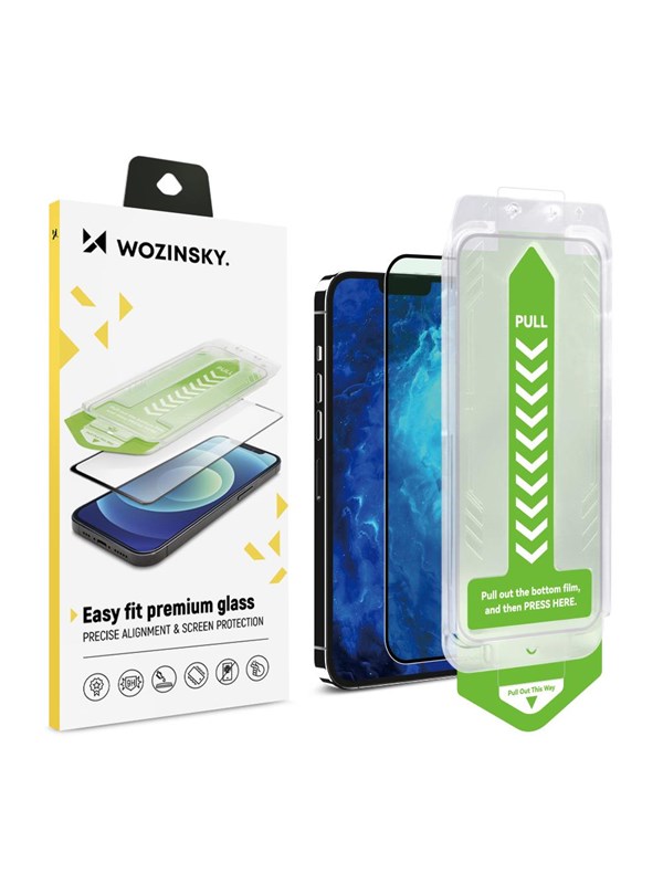 Wozinsky 9H tempered glass with mounting frame for iPhone 14 Pro Max  Premium Glass - black