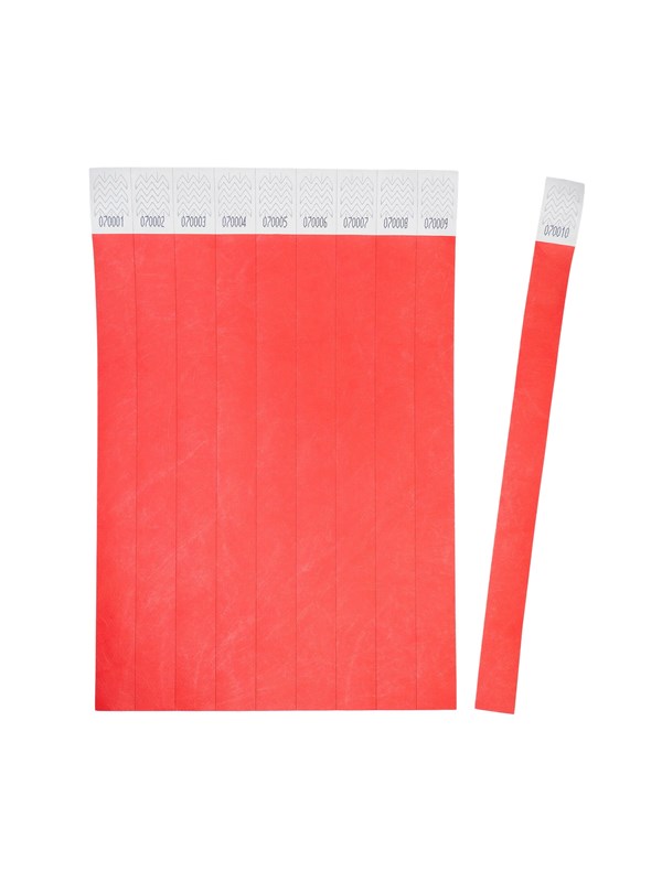 Avery Armband, röd, Tyvek®, 500 st. 256x19mm