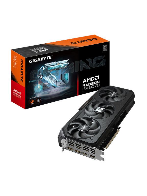 GIGABYTE Radeon RX 9070 GAMING - 16GB GDDR6 RAM - Grafikkort