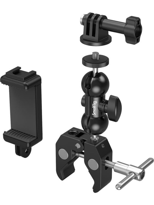 SmallRig 4373 Crab-Shaped Super Clamp Kit with Ballhead &amp; Magic Arm
