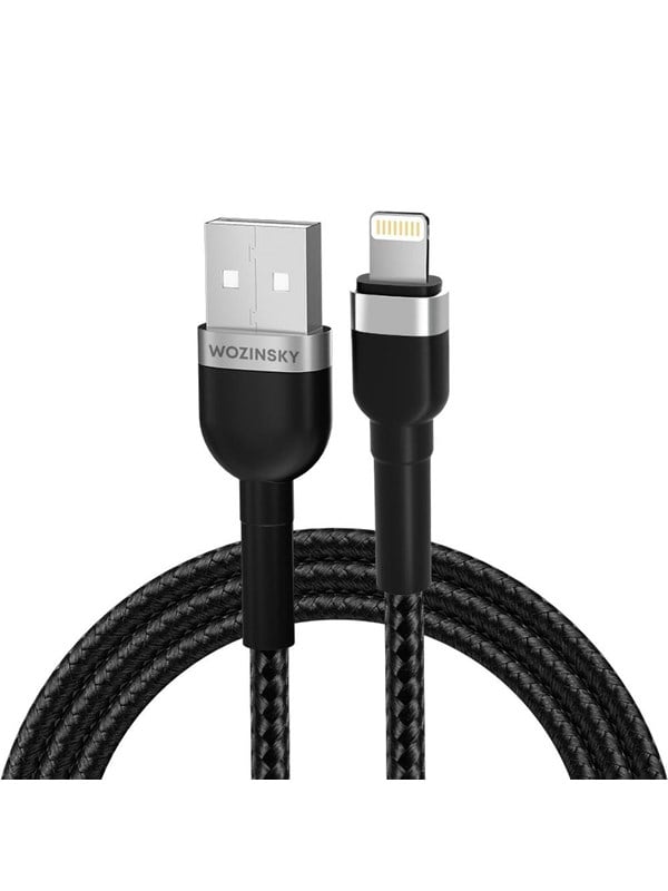 Produktfoto för Wozinsky USB-A till Lightning kabel 2.4A 1m - Svart
