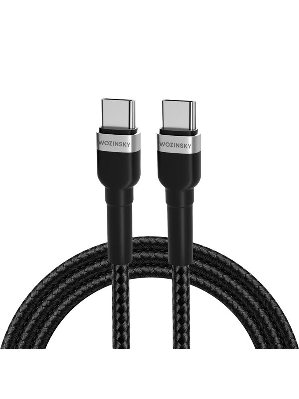 Produktfoto för Wozinsky USB-C till USB-C kabel PD 65W 1m - Svart