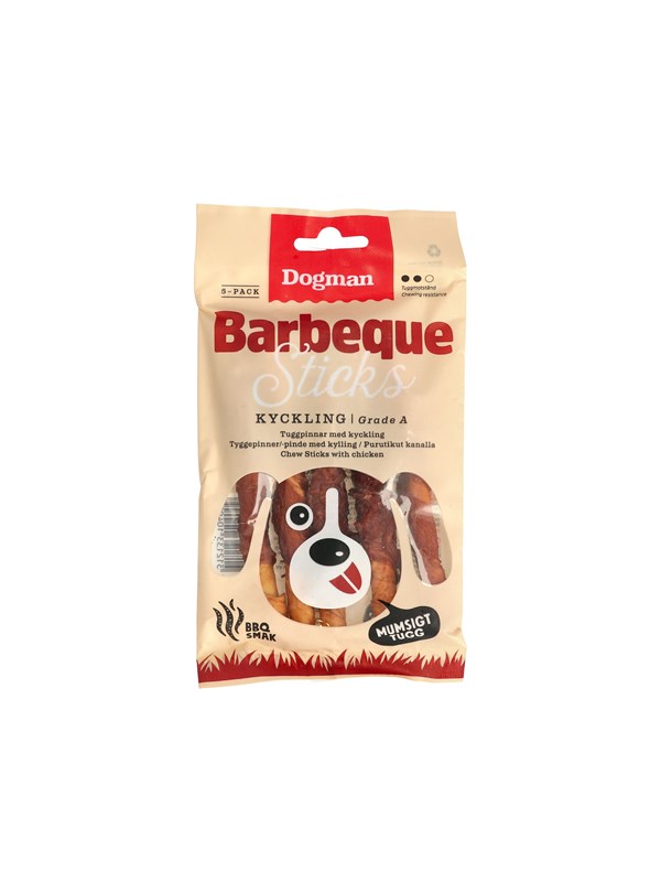 Dogman Barbecue Pinnar med Kyckling 12.5cm (5-pack)