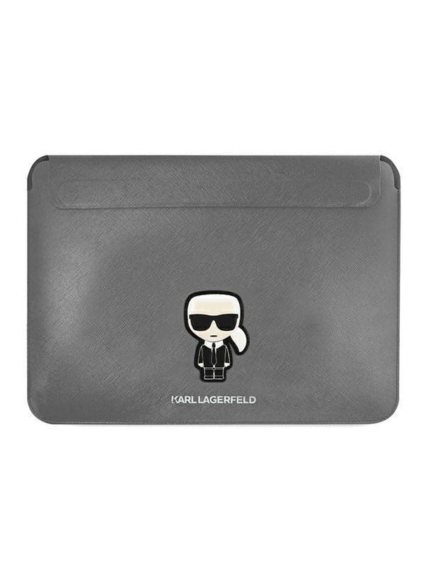 Produktfoto för Karl Lagerfeld laptop skal 16" Saffiano Ikonik Karl - silver