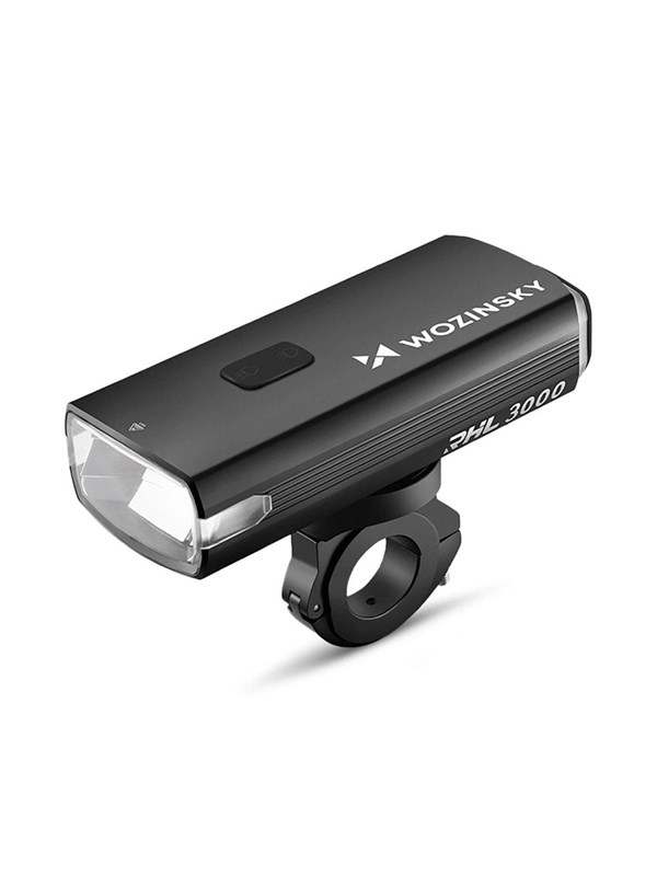 Wozinsky Front Bike Light + USB-C Cable (3000 lm) - Black