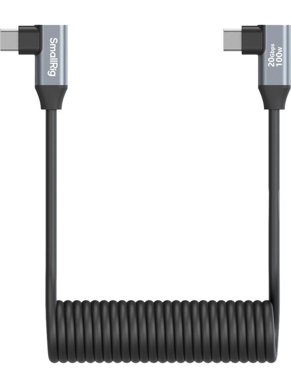 SmallRig 4793 USB-C Angled to USB-C Angled Coiled Data Cable