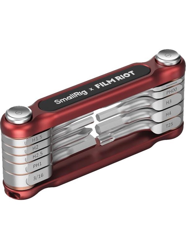 SmallRig 4813 x FILM RIOT 10-in-1 Folding Wrench Set with Multiple Angle Positioning Red