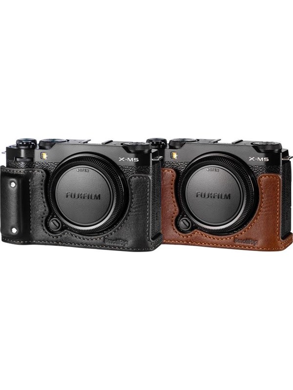 SmallRig 4880 Camera Leather Half Case Kit for FUJIFILM X-M5 Brown
