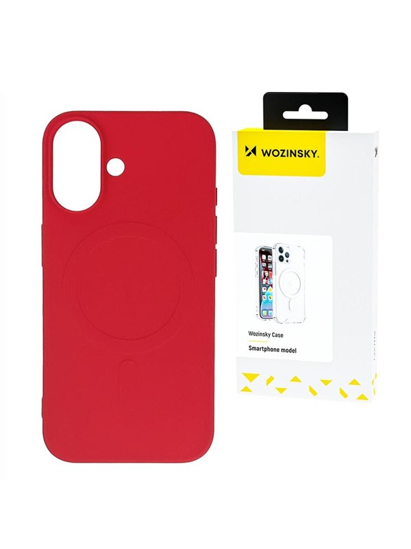 Wozinsky Liquid Silicone MagSafe Case for Samsung Galaxy S25 - Red