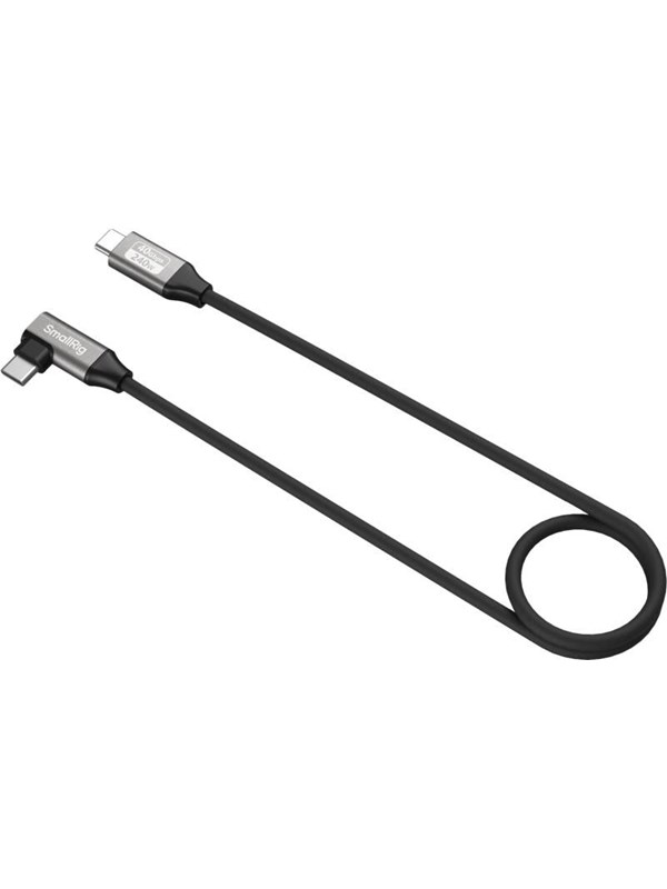 SmallRig 5076 USB-C Data Cable (Straight to Angled 60cm (40Gbps + 240W + 8K)