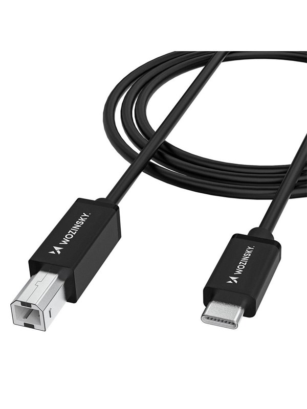 Wozinsky WKDDY2S USB-B - USB-C 2m Cable - Black