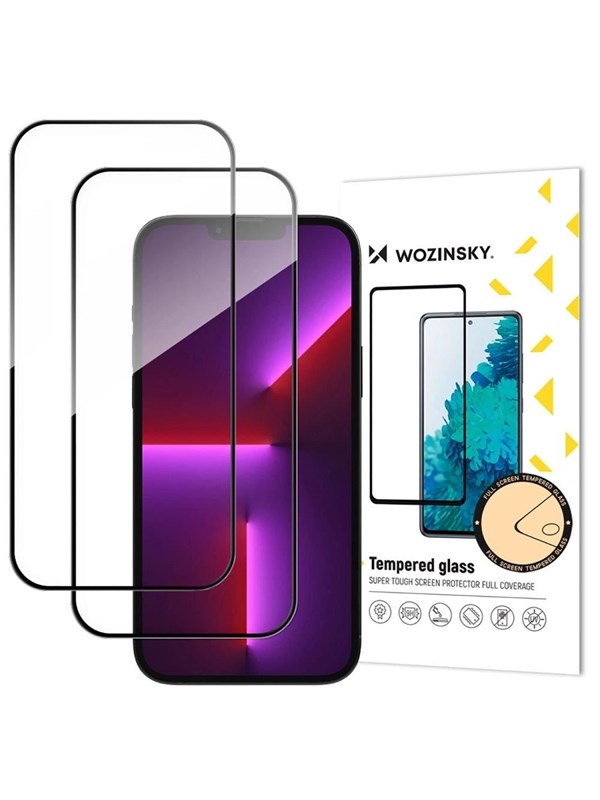 Wozinsky Set of 2  Full Glue Tempered Glass for iPhone 17 / 16 Pro