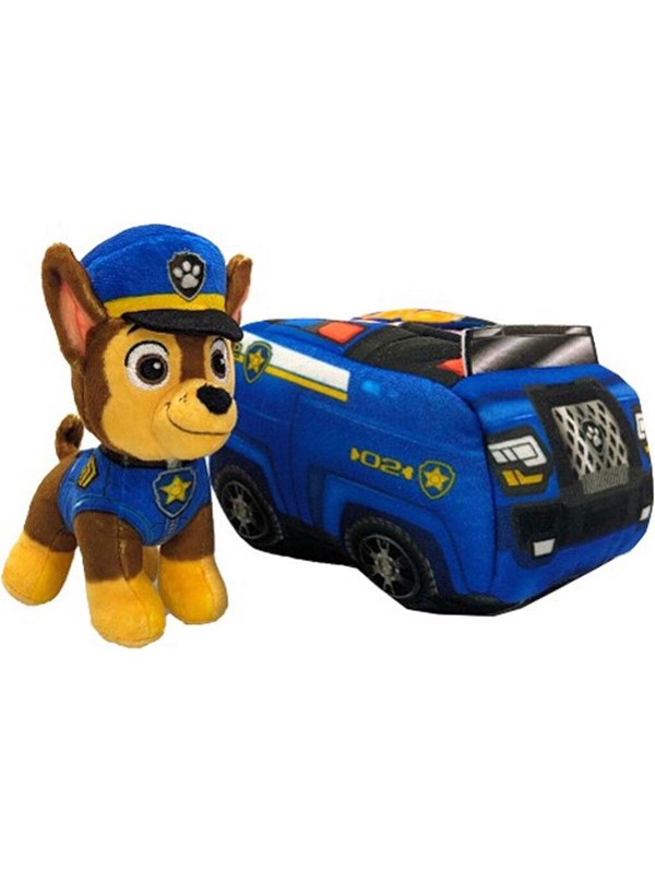 Paw Patrol 2-in-1 Vehicle Plush w/Chase 15 cm
