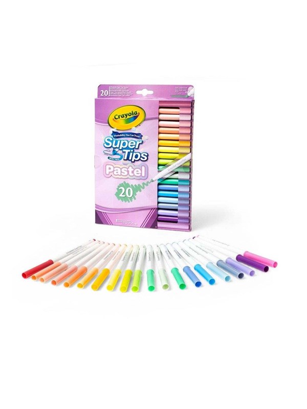 Crayola Supertips Pastel Washable Markers 20 Pcs