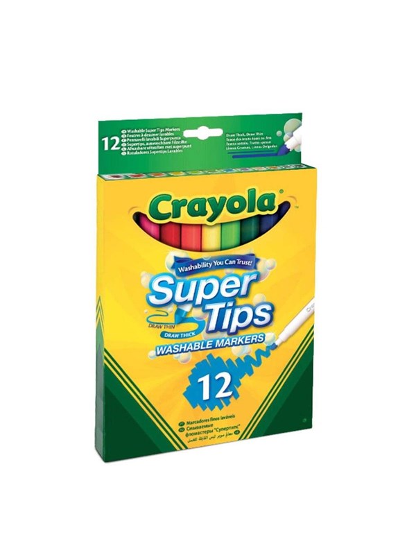 Crayola Supertips tvättbara tuschpennor 12 st