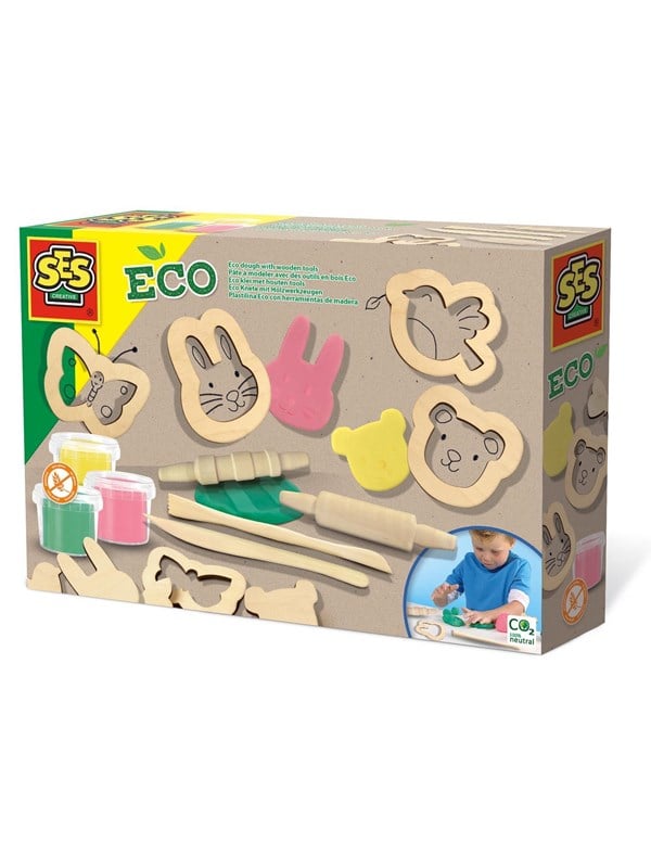SES Creative Clay with Wooden Tools - 3 Clay Pots - Köp för SEK 121 - Spara 28%