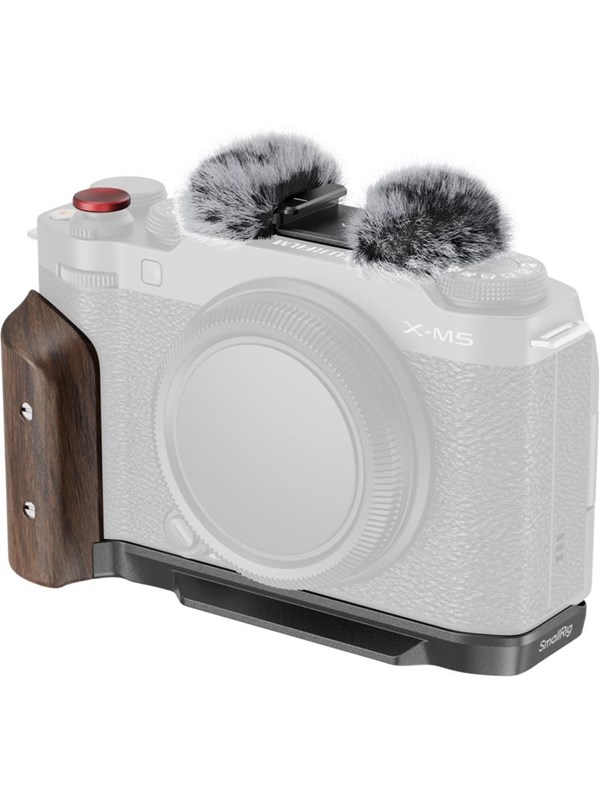 SmallRig 5260 L-Shape Mount Plate with Wooden Handle for FUJIFILM X-M5 Black