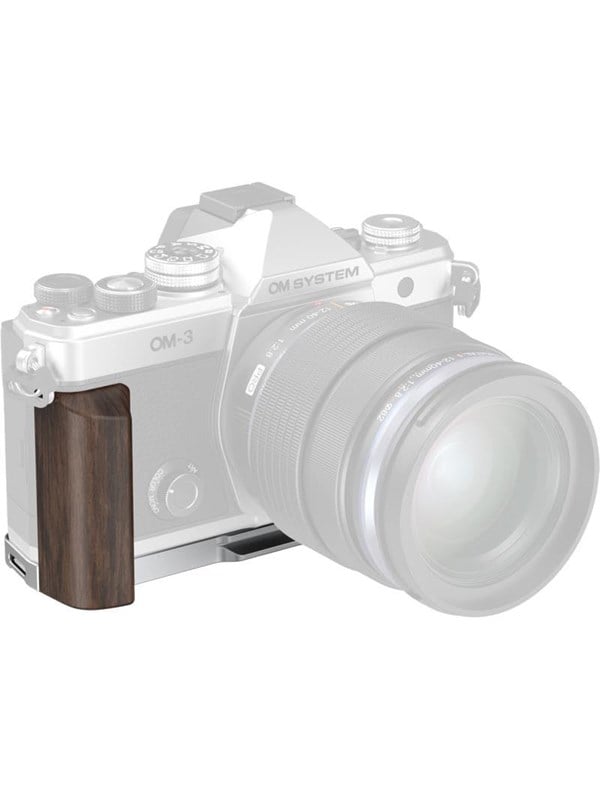 SmallRig 5563 L-Shaped Mount Plate with Wooden Handle for OM SYSTEM OM-3