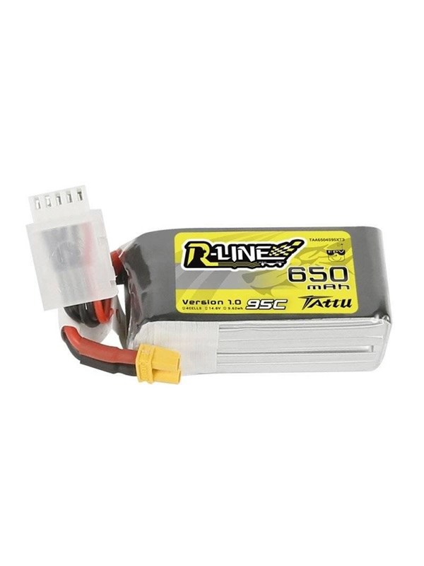 Produktfoto för Tattu Modelbyggeri-batteripakke (LiPo) 14.8 V 650 mAh Celletal: 4 95 C Softcase XT30