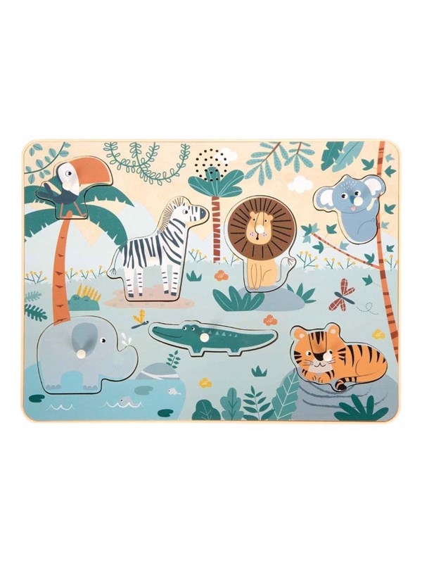 Small Foot - Wooden Animal Sounds Puzzle Safari