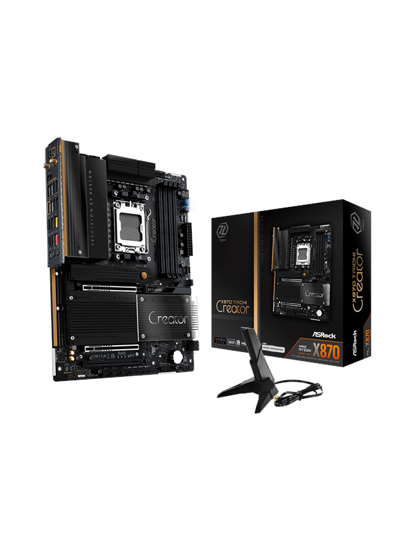 ASRock X870 TAICHI CREATOR Moderkort - AMD X870 - AMD AM5 - DDR5 RAM - ATX